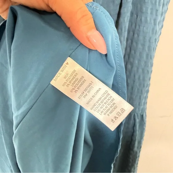 Arula Teal Midi Dress with Tie back - Picture 3 of 9